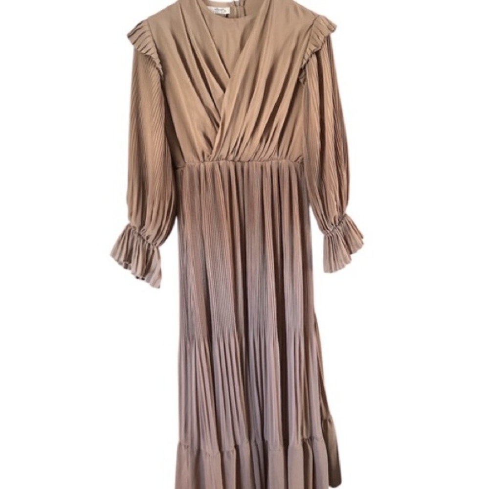 Elegant Tan Maxi Dress